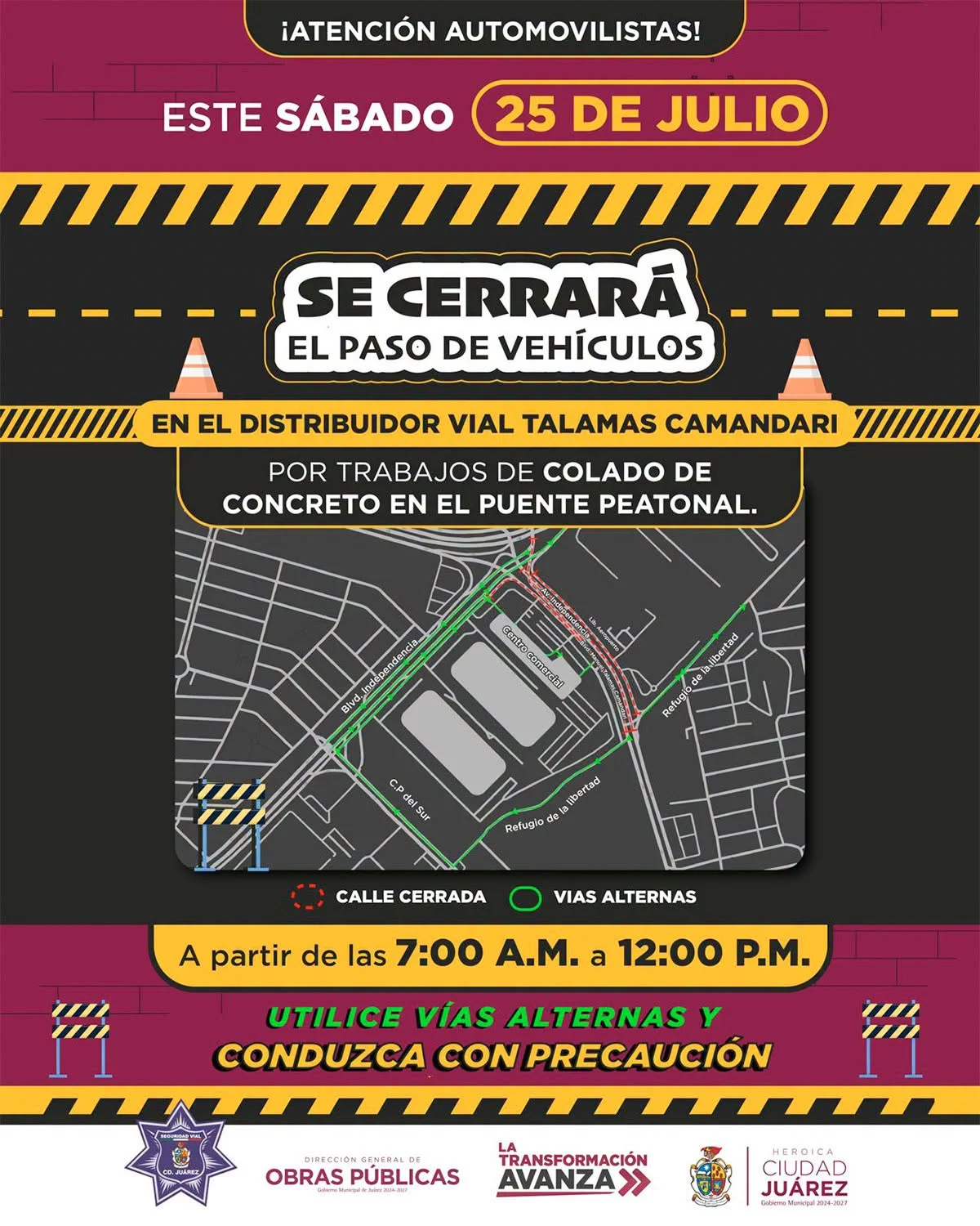 Calles cerradas este sábado - archivo 1